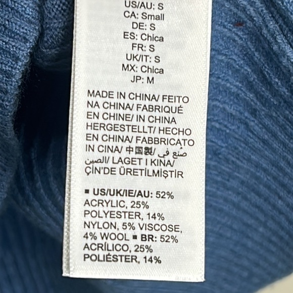 NWT THE DROP Aiko Puff Sleeve Sweater Dress Blue Sapphire Size Small - Picture 13 of 16